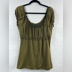 Max Edition Women’s Short Sleeve Whimsigoth Blouse Peasant Size M